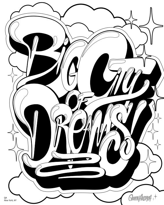 American Graffiti Ausmalbuch