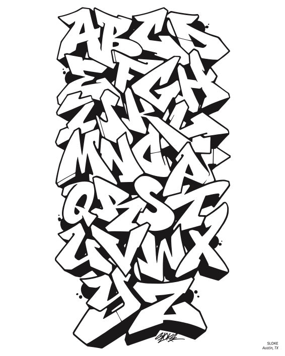 American Graffiti Ausmalbuch